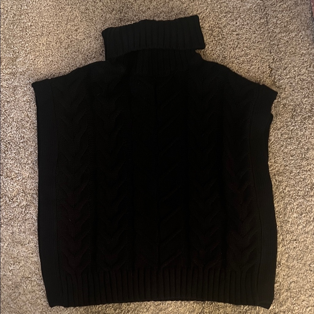 Love Tree Elegant Black Cowl Sweater
